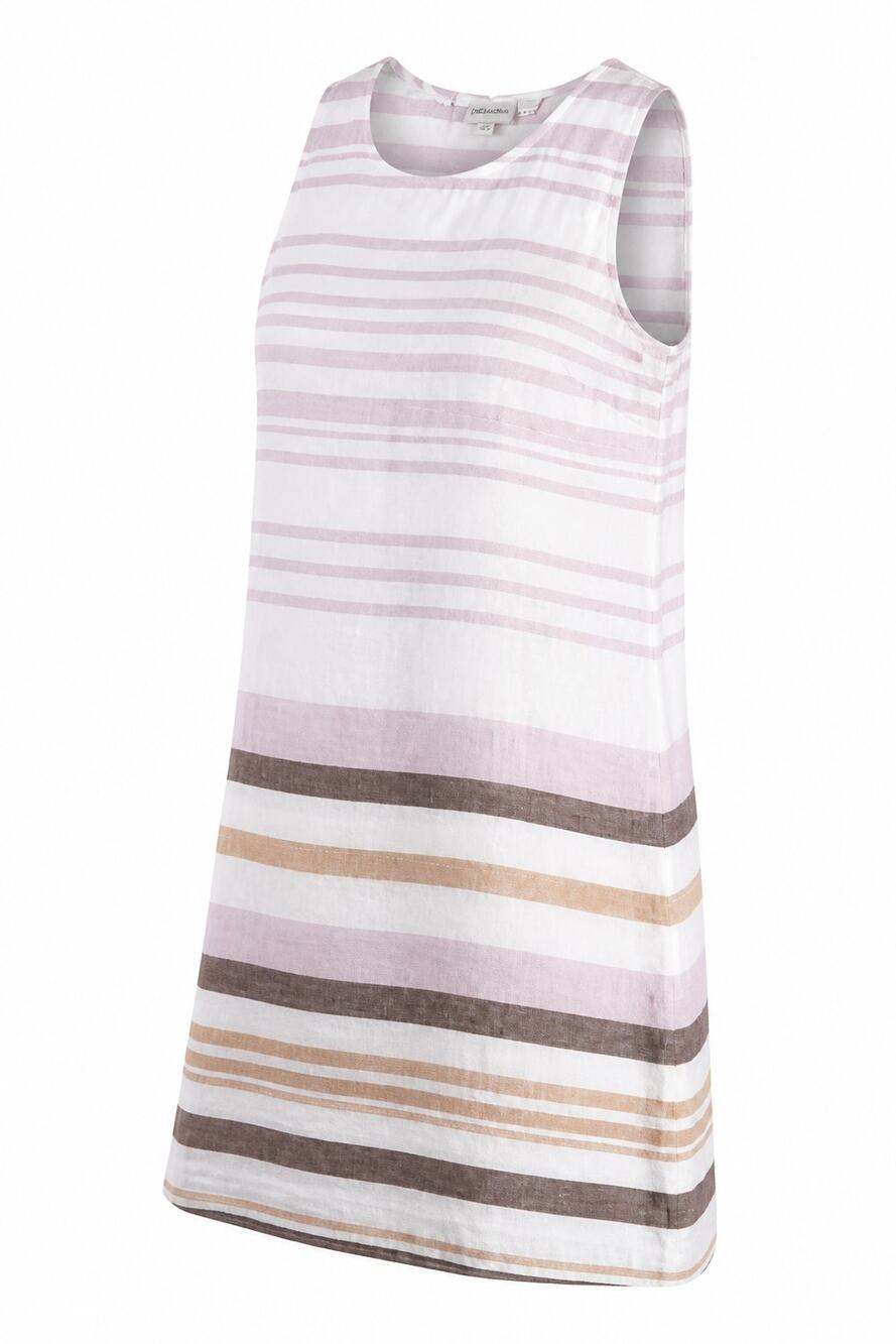 Rachel Zoe 100% Linen Shift Dress SZ 12 Striped Sleeveless Coastal Summer Resort